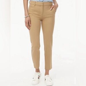 J.Crew Cropped Ruby Pant Stretch Twill Camel Size 10